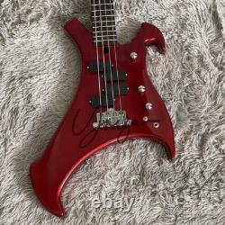 Ohn Entwistle Warwick Buzzard 4-string J Electric Bass Guitar Red Number Inlay