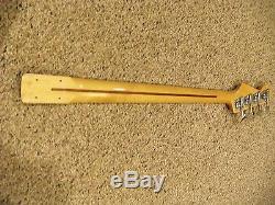 P Bass Guitar Neck with Fender Tuners and Brass Nut