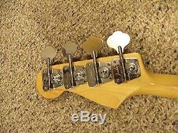 P Bass Guitar Neck with Fender Tuners and Brass Nut