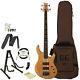 Paul Reed Smith PRS SE Kingfisher Bass Guitar Natural w Gig Bag, Stand, Tuner