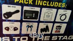 Peavey Max Bass Guitar Pack Gig Bag Tuner Strings Cable Picks Earpads Included