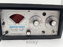 Peterson Model 420 Strobe Tuner- Missing Cover Vinatge Powers On / Works READ