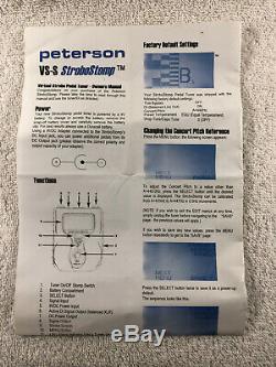 Peterson Strobostomp Chromatic Pedal Tuner Vs-s Guitar Bass Free Shipping