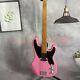 Pink Electric Bass Guitar Solid Body Chrome Hardware Maple Neck Free Shipping