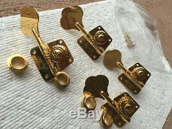 RARE Vintage Fender Precision Jazz Bass GOLD Tuners Tuning Pegs 1975 1982
