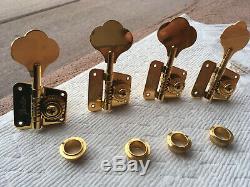 RARE Vintage Fender Precision Jazz Bass GOLD Tuners Tuning Pegs 1975 1982