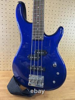 Raven Bass Guitar Electric Blue Works Tested W Fender Soft Case And Tuner