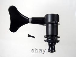 Replacement Bass Guitar Tuner, BLACK, Treble Side