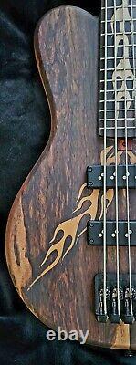 SJ Custom Guitars THE FLAME 5 string bass, nordstrand Pickups, Hipshot Tuners