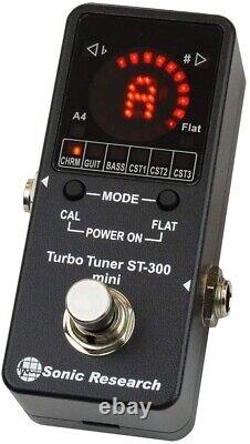 ST-300 Sonic Research Mini Stompbox Strobe Tuner NEW