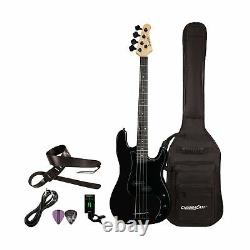 Sawtooth EP Series Electric Bass Guitar Gig Bag Accessories Bundle Satin Black