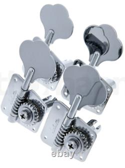 Schaller BMF 4L CHROME Bass Tuners for Fender F (4 in a row for RH Bass) NEW