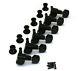 Schaller Black 6 Inline M6 Mini Sealed Tuners Strat/Tele Guitar TK-0960-003