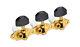 Schaller Germany 3x3 Classic Hauser Classical Guitar Tuners Gold/Ebony