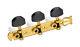 Schaller Germany 3x3 Classic Lyra Classical Guitar Tuners Gold/Ebony