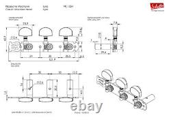 Schaller Germany 3x3 Classic Lyra Classical Guitar Tuners Gold/Ebony