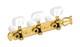 Schaller Germany 3x3 Classic Lyra Classical Guitar Tuners Gold/Pearl