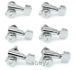 Schaller Germany M6 135 6-In-Line Guitar Locking Tuners Machines CHROME