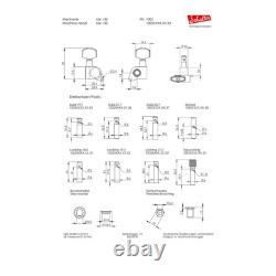 Schaller Germany M6 135 6-In-Line Guitar Locking Tuners Machines CHROME