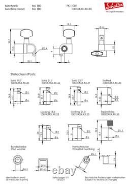Schaller Germany M6 180 3x3 Guitar Tuners/Machines CHROME
