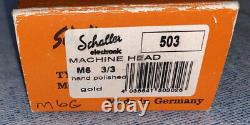 Schaller Gold 3x3 3+3 M6-G 180 503 Guitar Tuners Rosewood Buttons NEW IN BOX #28