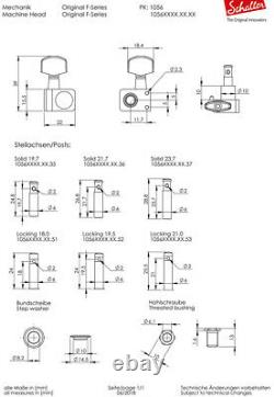 Schaller Original F-Series Locking Tuners Pin Mount Staggered Chrome