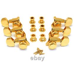 Schaller Polished Gold M6 Full Size LOCKING 3x3 Guitar Tuners TK-0976-002