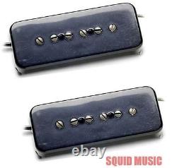 Seymour Duncan Antiquity P90 Soapbar Black Bridge & Neck Set (FREE GUITAR TUNER)