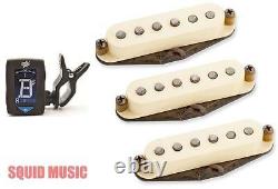 Seymour Duncan Antiquity Texas Hot Vintage Strat Set Aged White (FREE TUNER)