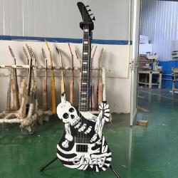 Skull Shape 4 String Electric Bass Guitar Rosemood Fingerboard Fixed Bridge