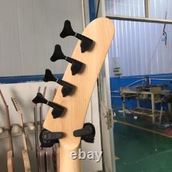 Skull Shape 4 String Electric Bass Guitar Rosemood Fingerboard Fixed Bridge