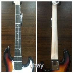 Skwill 3/4 Size 4-String Electric Bass Guitar, Sunburst +Padded Bag. YF-JBMINI/SB