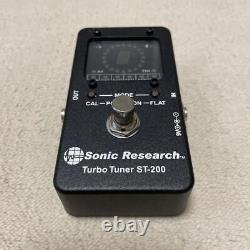 Sonic Research ST-200 Turbo Tuner Guitar Bass Strobe Tuner Pedal High Precision