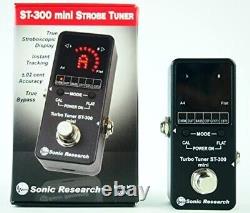 Sonic Research ST-300 Mini Stompbox Strobe Tuner Black Guitar Effect Accessory