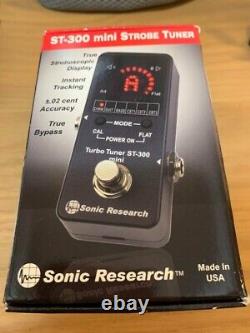 Sonic Research ST-300 Mini Stompbox Strobe Tuner Used