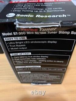 Sonic Research ST-300 Mini Stompbox Strobe Tuner Used