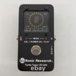 Sonic Research Turbo Tuner Pedal ST-200 Strobe for Guitar Bass from Japan