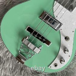 Space Cadet Shaped Surf Green Electric Bass Guitar HH Pickups 4 Strings in Stock