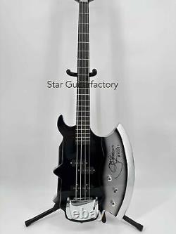 Special Shape 4string Chrome Part Axe Bass Guitar Signature Off Shelf Fast Ship