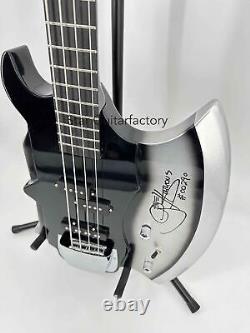 Special Shape 4string Chrome Part Axe Bass Guitar Signature Off Shelf Fast Ship