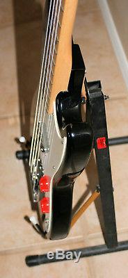 Squier Affinity Bronco Electric Bass Guitar Modified, new pickup, bridge tuner