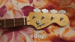 Squier / Fender Precision Bass Guitar Neck Rosewood Fretboard P-Bass + Tuners