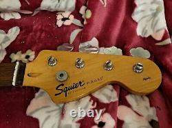 Squier by Fender P-Bass Precision Bass Guitar Neck Rosewood Fretboard + Tuners