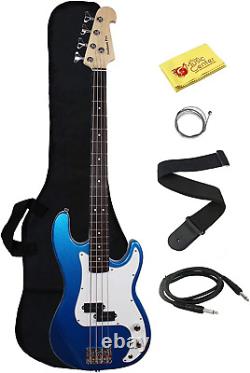 Stedman Beginner Series Bass Guitar Bundle with 15-Watt Amp, Gig Bag, Instrument