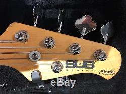 Sterling SUB Ray5 Bass 5 String Black Walnut with SKB case, string, strap, & tuner