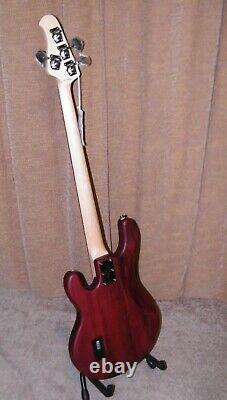 Sterling by Music Man StingRay Ray4 Electric Bass Walnut Stain 1 Broken Tuner