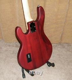 Sterling by Music Man StingRay Ray4 Electric Bass Walnut Stain 1 Broken Tuner