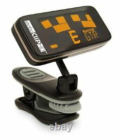 StroboClip HD Clip-On Tuner Guitar, Bass, Violin, Ukulele, Harp, Black