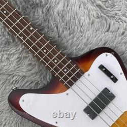 Sunburst 4 Strings Thunderbird II Electric Bass Guitar H Pickup Flamed Maple Top