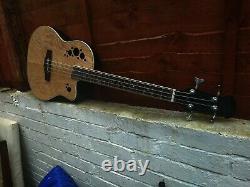 Super Short Scale Acoustic 4 String Bass Guitar Travel Bass with built in tuner